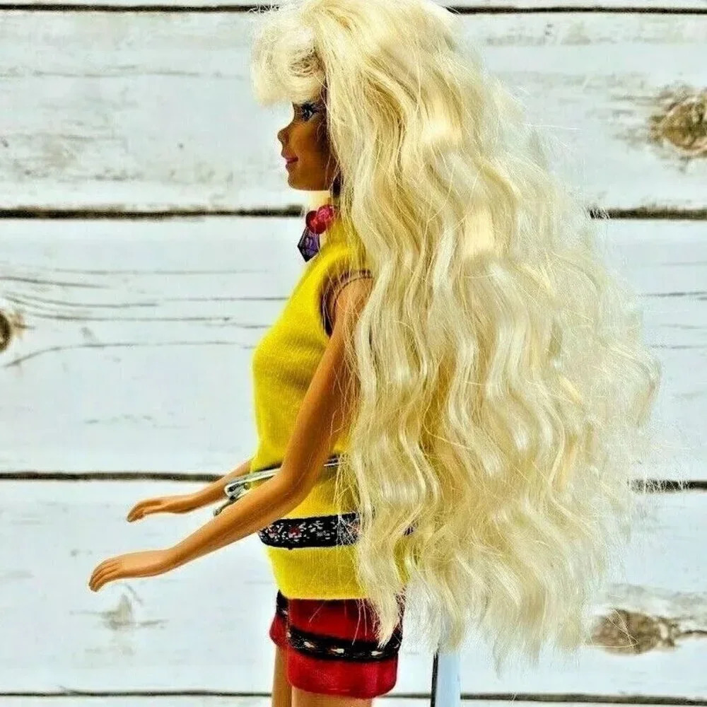 MATTEL BARBIE Doll Long Blonde Hair Blue Eyes Two Piece Outfit 12" Tall Used - Picture 9 of 11